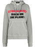 slogan-print hoodie